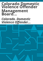 Colorado_Domestic_Violence_Offender_Management_Board_standards_for_treatment_with_court_ordered_domestic_violence_offenders